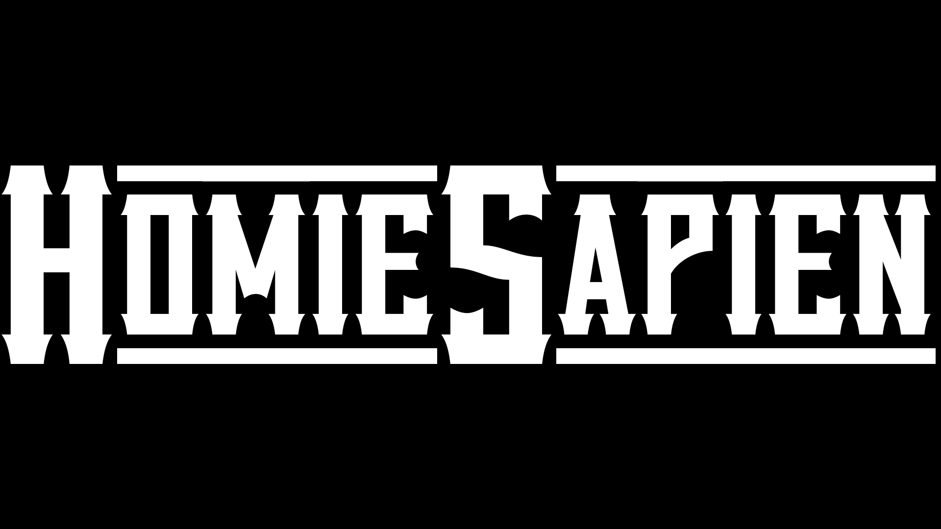 HomieSapien logo black background